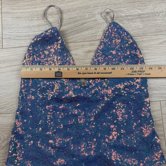 For Love And Lemons Skivvies Opal Low Plunge High Cut
Sequin Bodysuit Size L - Picture 9 of 16